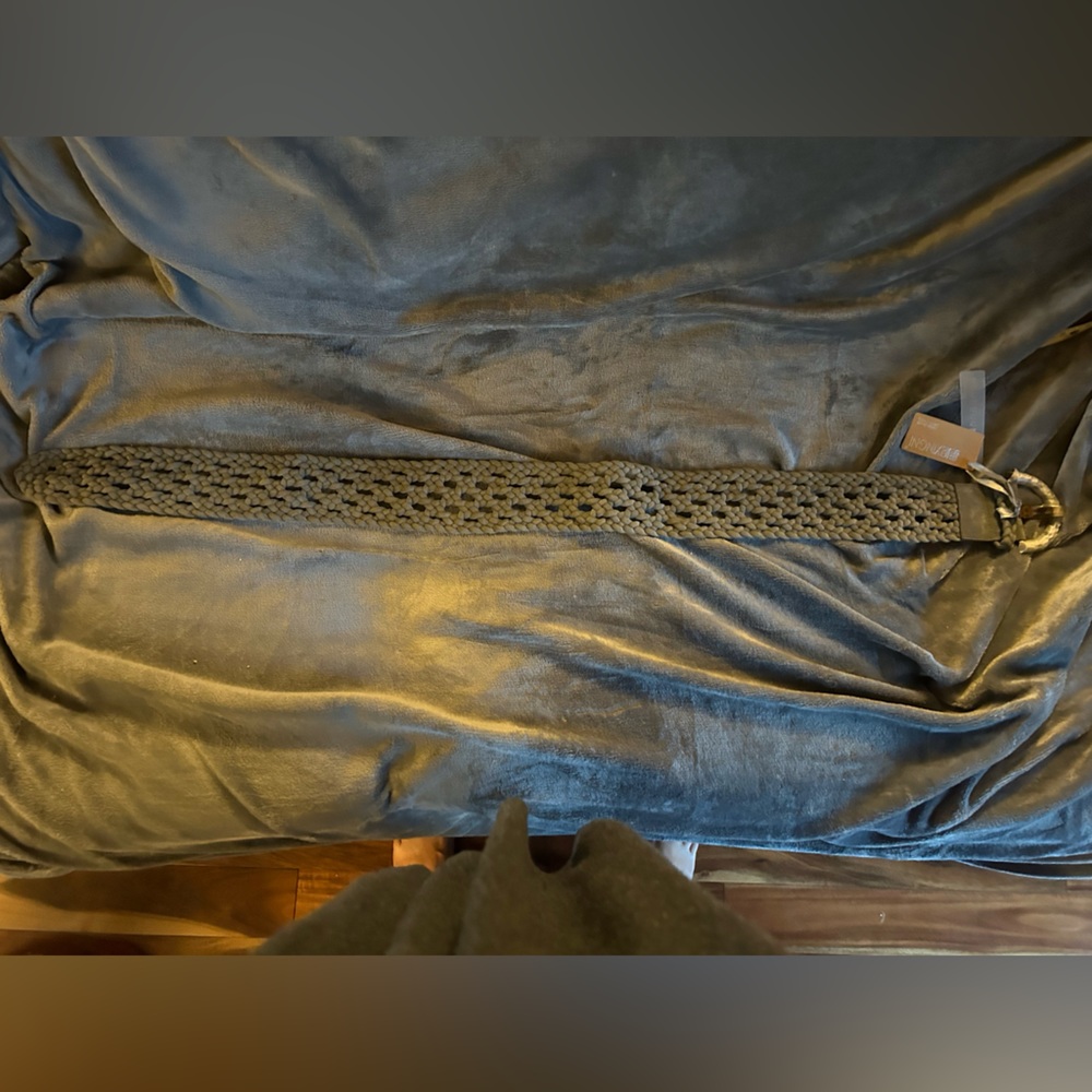 NWT. Ariella Faux Suede Grey Fashion Belt.